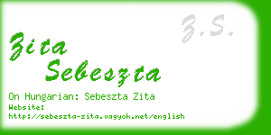 zita sebeszta business card